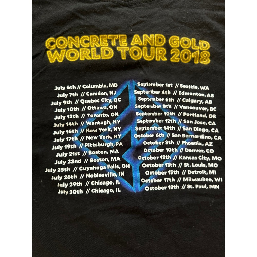 Foo Fighters Concrete and Gold World Tour 2018 T-Shirt Mens Large Black - Picture 4 of 6